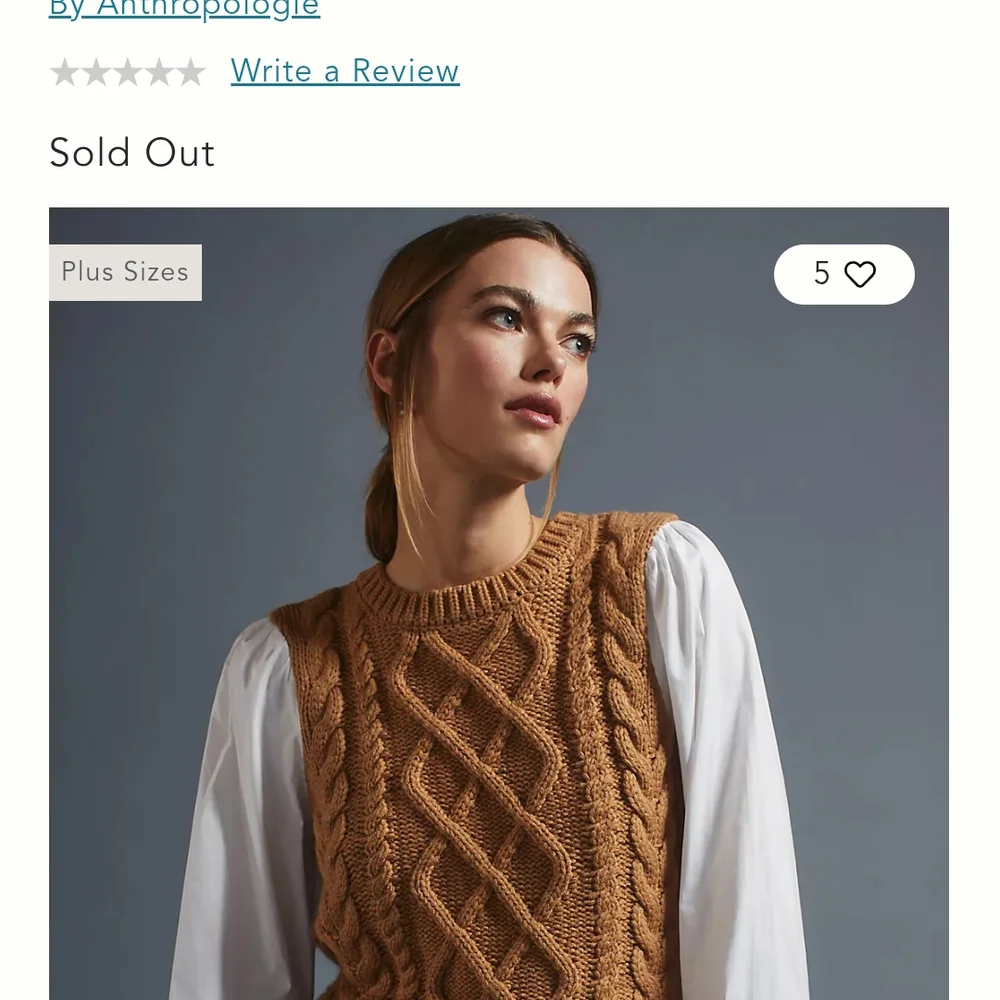 Anthropologie Cable Sweater and Sleeves - Picture 5 of 5